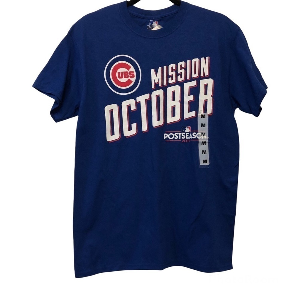 Chicago Cubs Mission October Blue T-Shirt